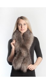 Crystal fox fur scarf